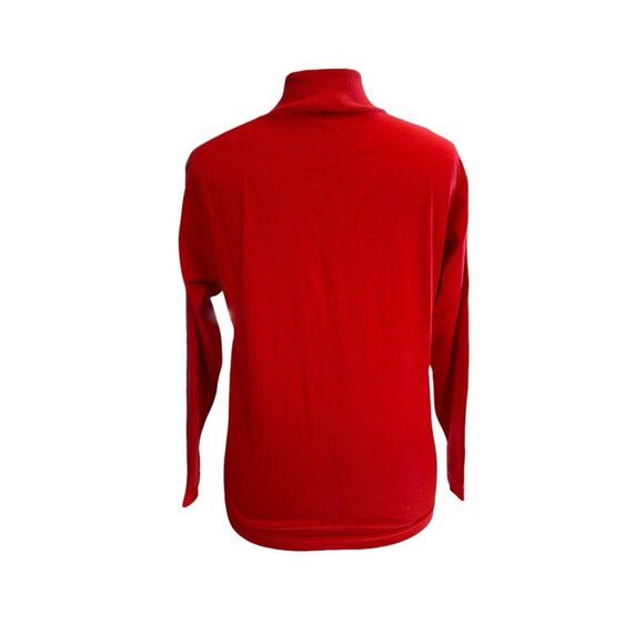 Vintage Air Express Women's Size Small Knit Pullover Red Henley - Picture 3 of 10